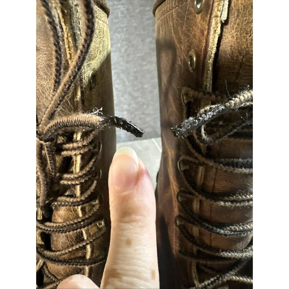 Double H Western ‘Lewis’ Logger Packer Lace Up Boots Brown DH9635 Size 10.5 EE